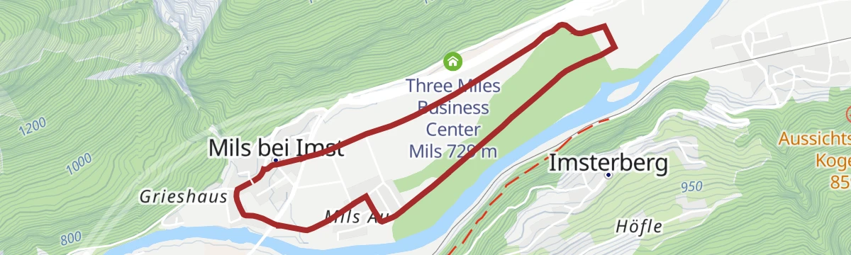 Route map: „Hitte-Hatte“ Dorfrunde Mils